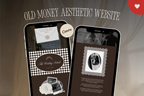 Old Hollywood Aesthetic Vintage Canva Website Template with Google RSVP