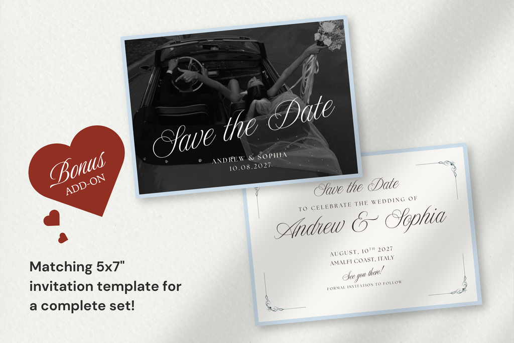 Coastal Luxe Dusty Blue Wedding Website Template with Google RSVP