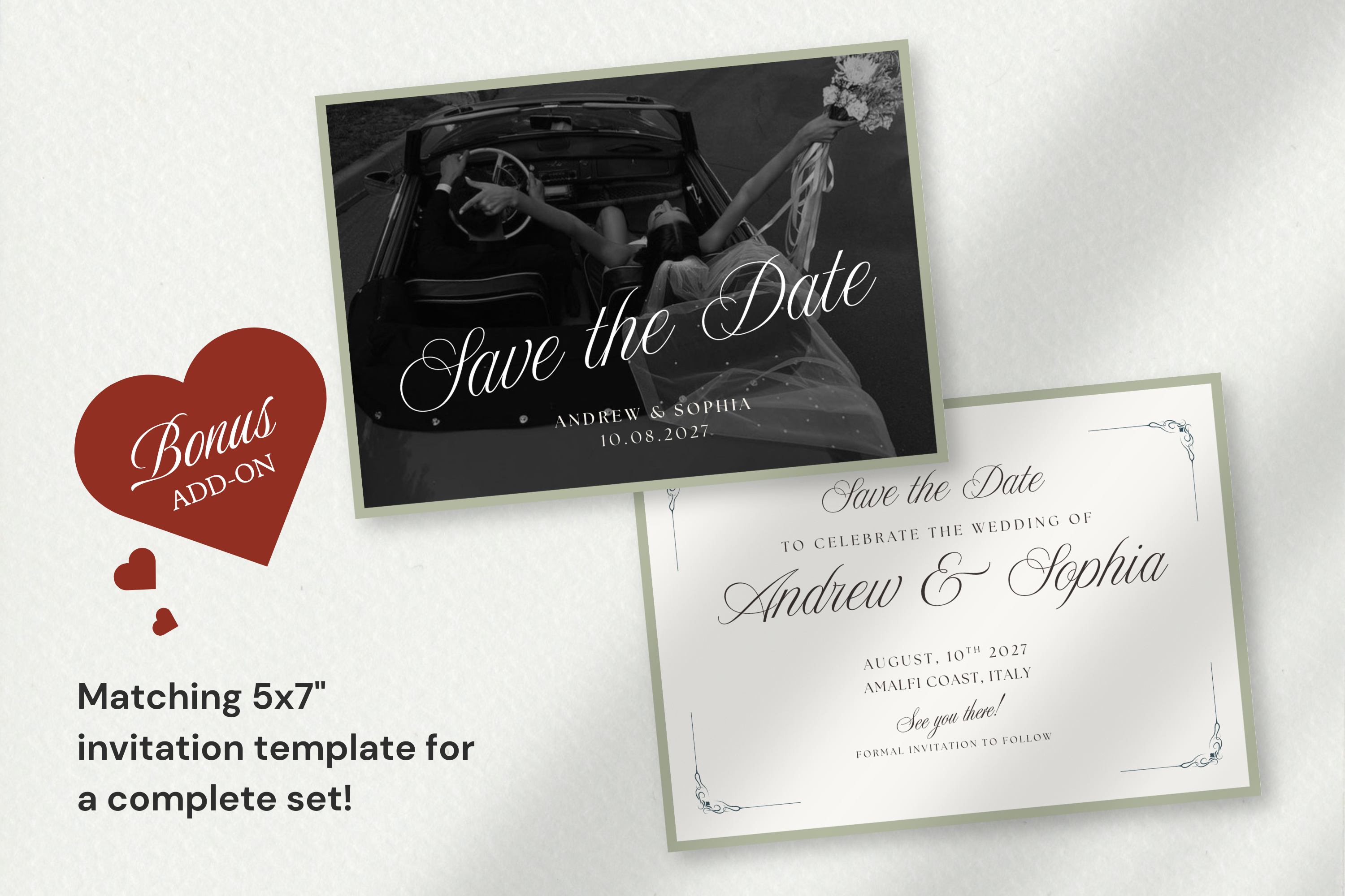 Coastal Luxe Sage Green and Ivory Canva Website Template with Google RSVP
