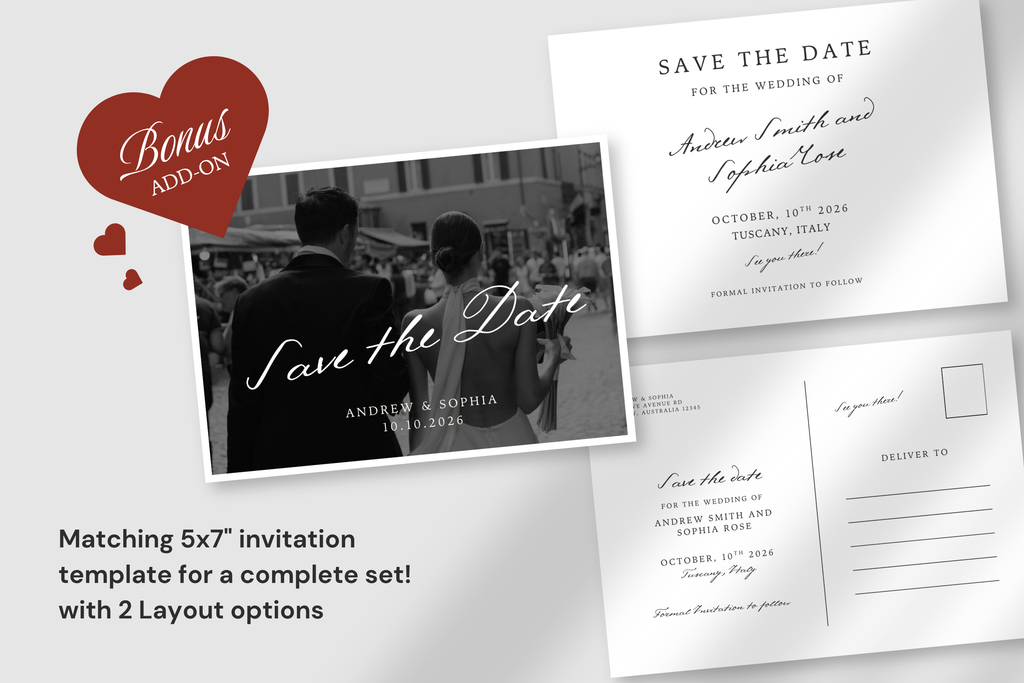 Postcard Destination Wedding Website Template | New York with Google RSVP