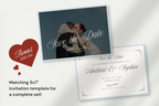Dusty Blue Floral Luxe Wedding Website Template with Google RSVP