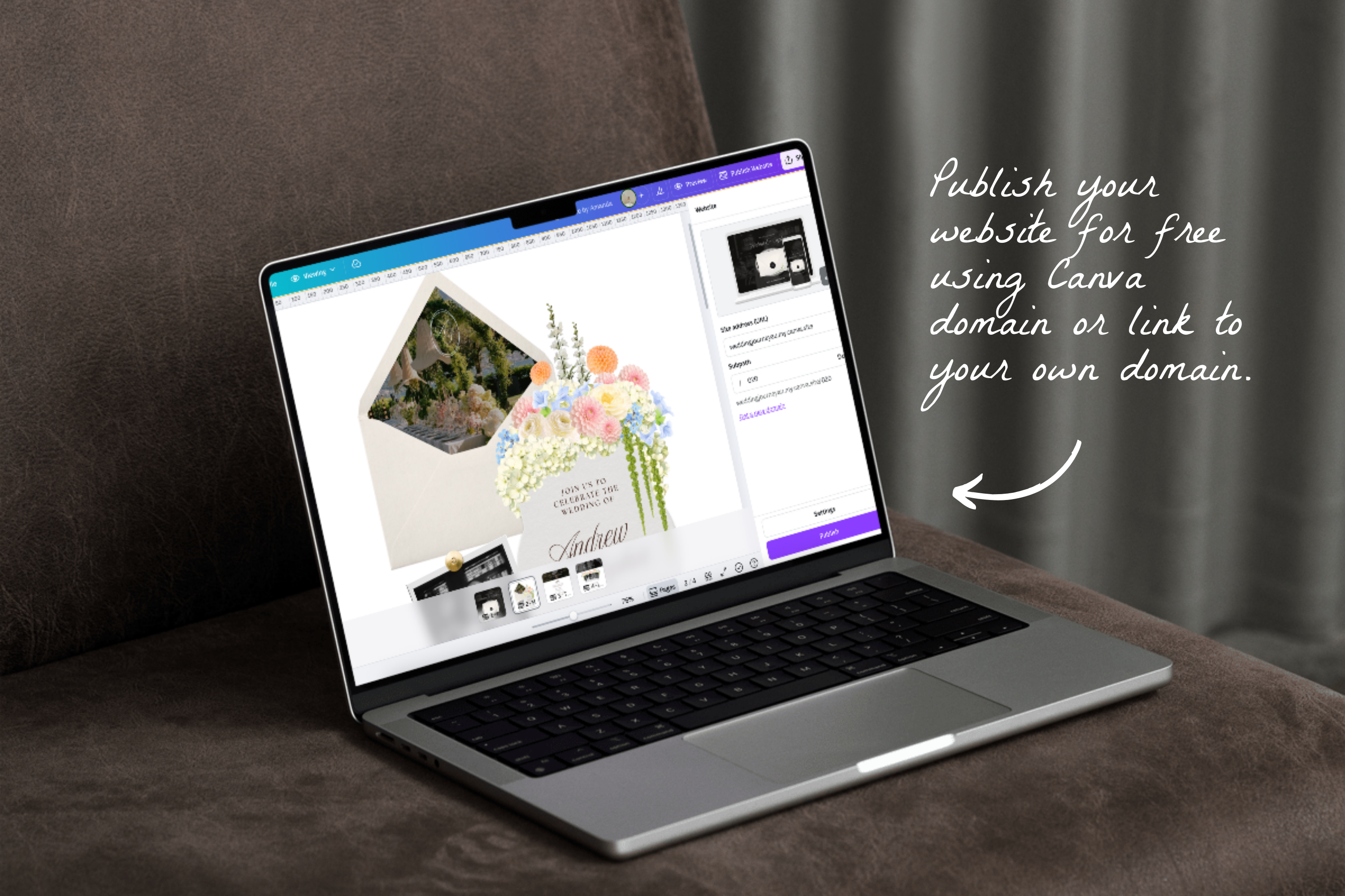 Summer Pastel Floral Luxe Wedding Website Template with Google RSVP