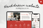 Tuscany Wedding Website Template: Hand-Drawn Italy Design with Google RSVP