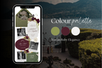 Olive Green & Burgundy Floral Luxe Wedding Website Template with Google RSVP