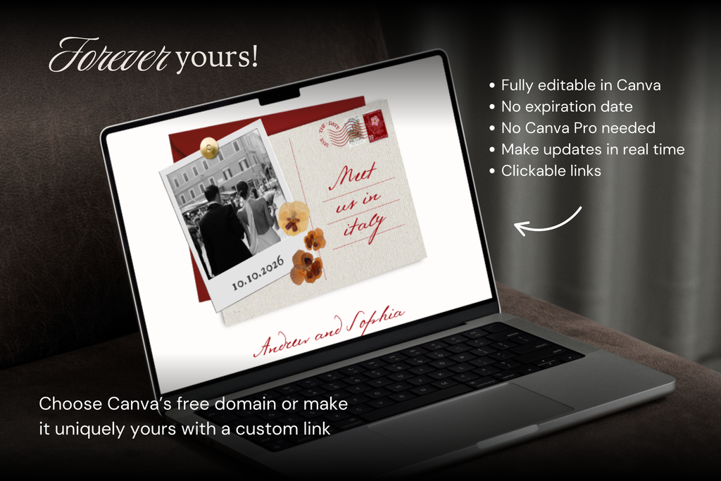 Postcard Wedding Save the Date Template | Italy