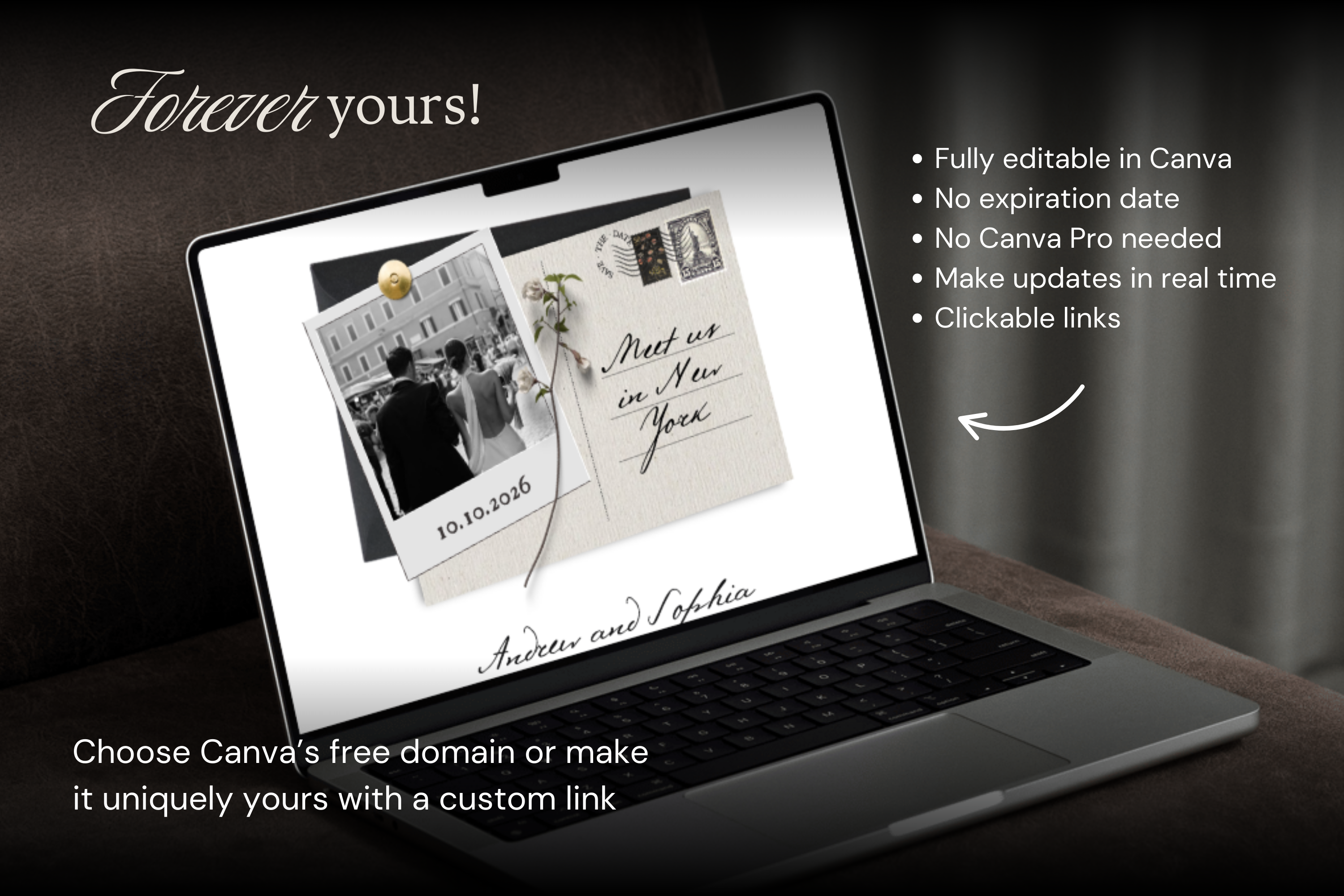 Postcard Wedding Save the Date Template | New York