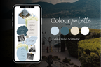 Coastal Luxe Dusty Blue Wedding Website Template with Google RSVP