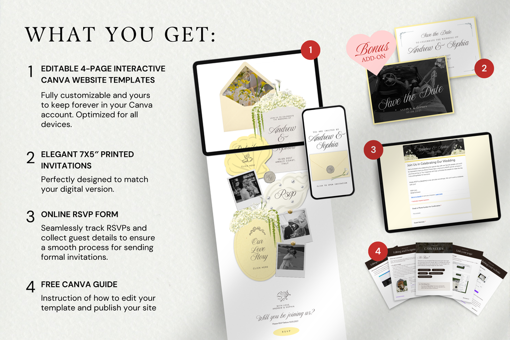 Coastal Luxe Butter Yellow Wedding Website Template with Google RSVP