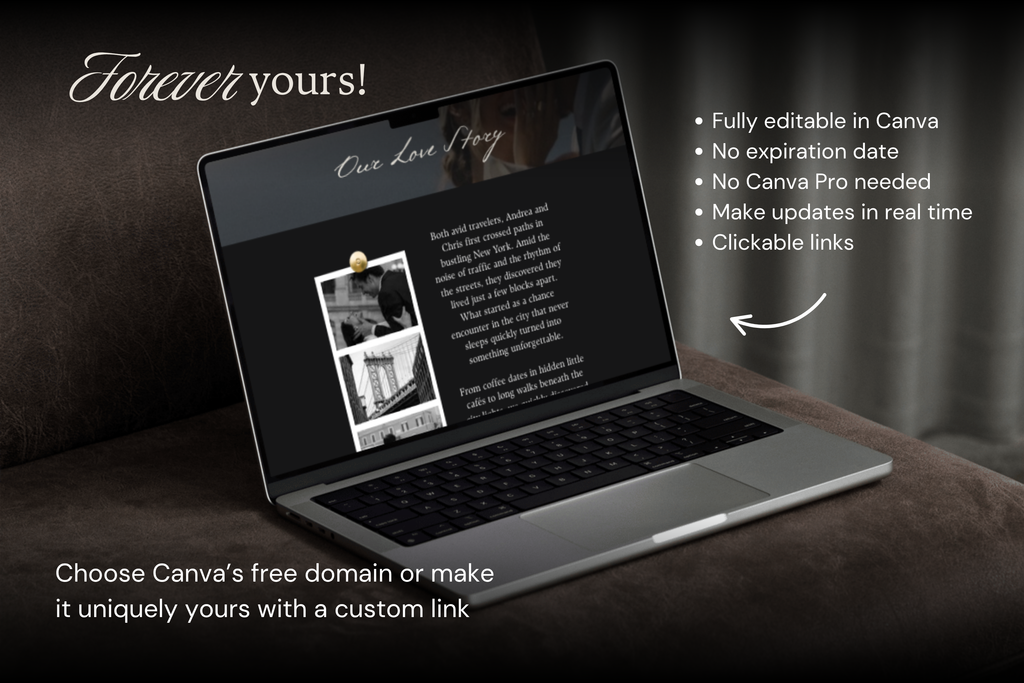 Postcard Destination Wedding Website Template | New York with Google RSVP