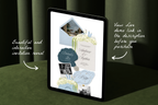 Coastal Luxe Dusty Blue Wedding Website Template with Google RSVP