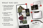 Olive Green & Burgundy Floral Luxe Wedding Website Template with Google RSVP