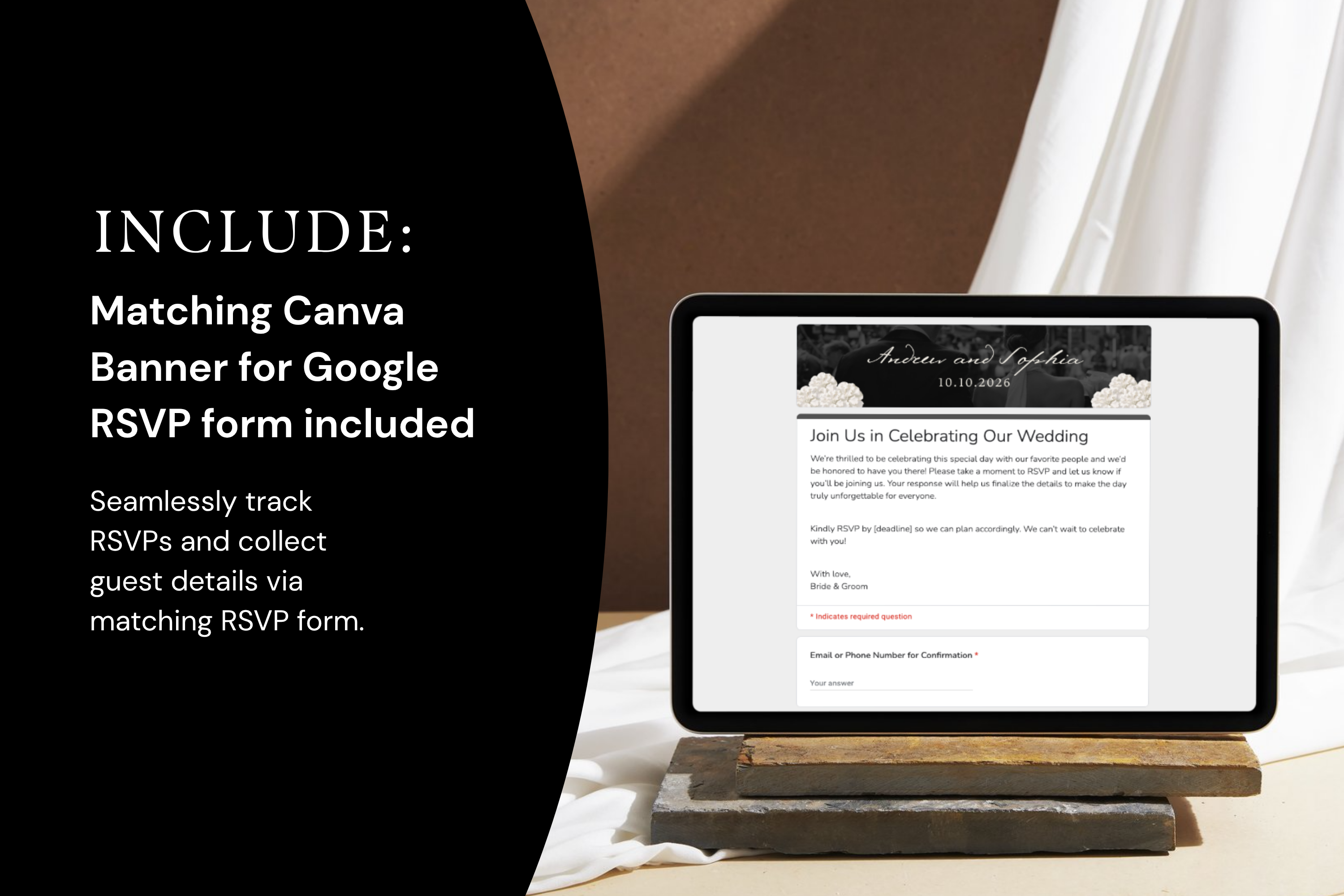 Postcard Destination Wedding Website Template | New York with Google RSVP