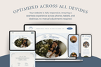Dusty Blue Old Money Aesthetic Canva Wedding Website Template with Google RSVP