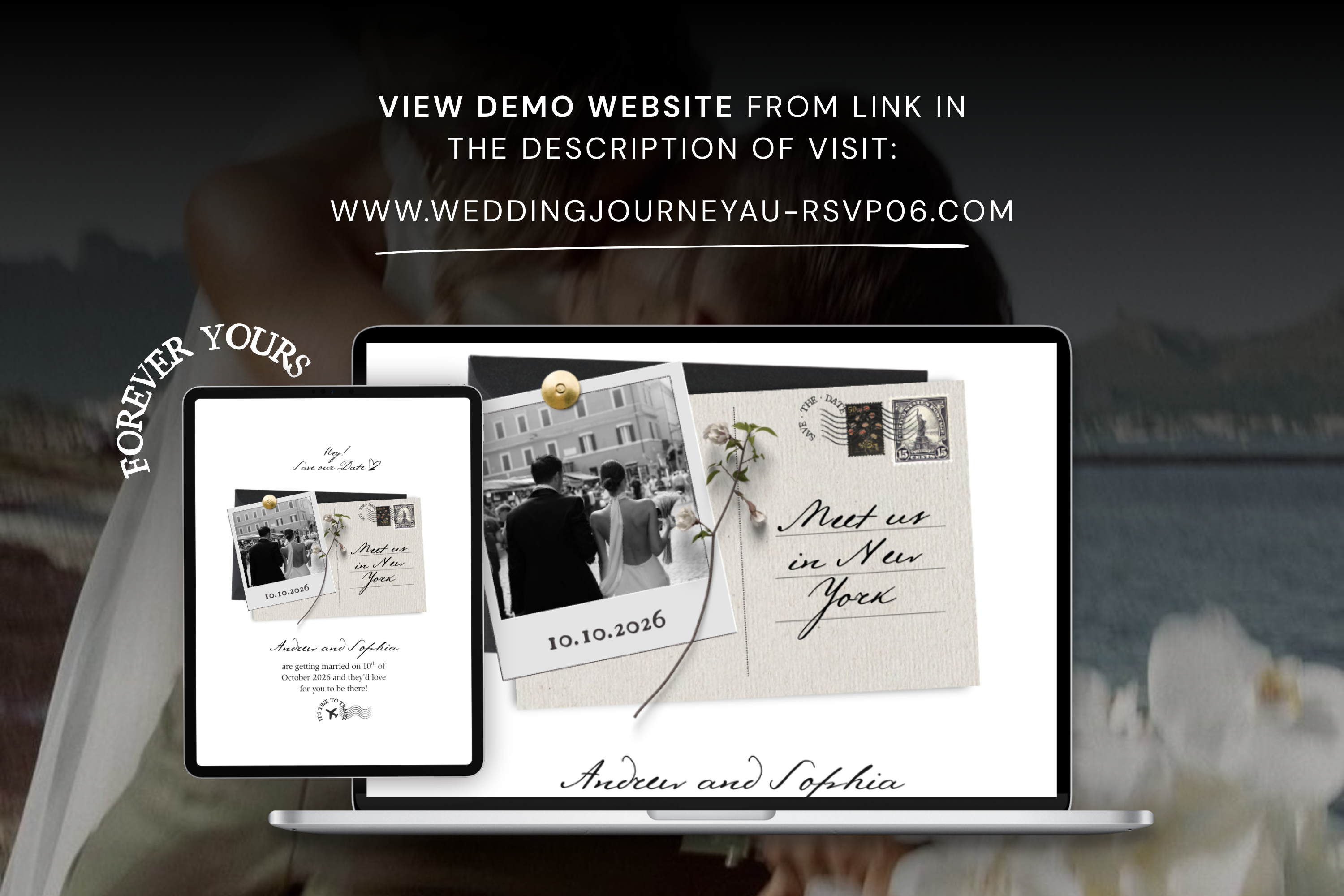 Postcard Wedding Save the Date Template | New York