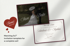 Olive Green & Burgundy Floral Luxe Wedding Website Template with Google RSVP