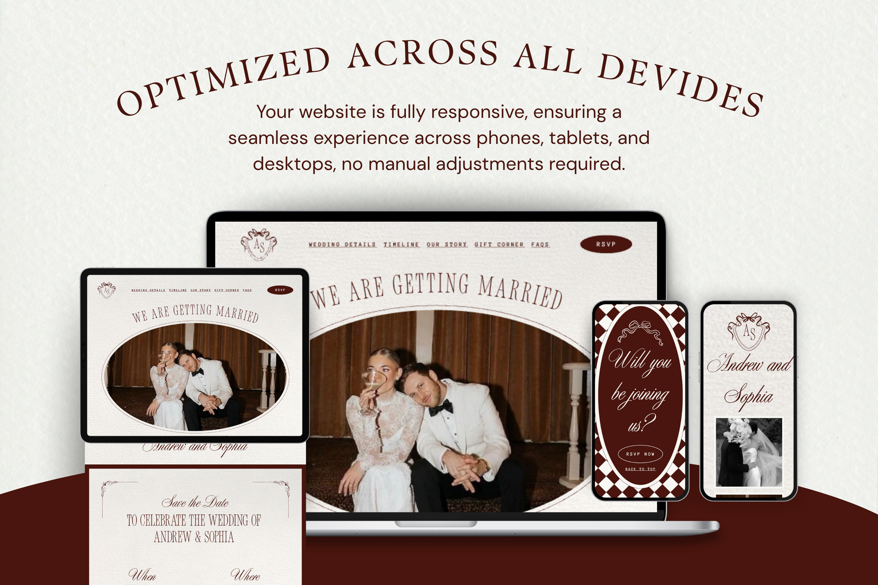 Old Money Aesthetic Canva Website Template with Google RSVP