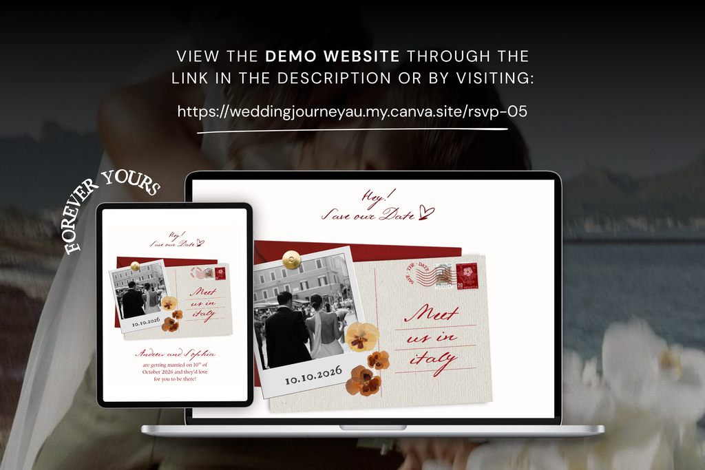 Postcard Wedding Save the Date Template | Italy
