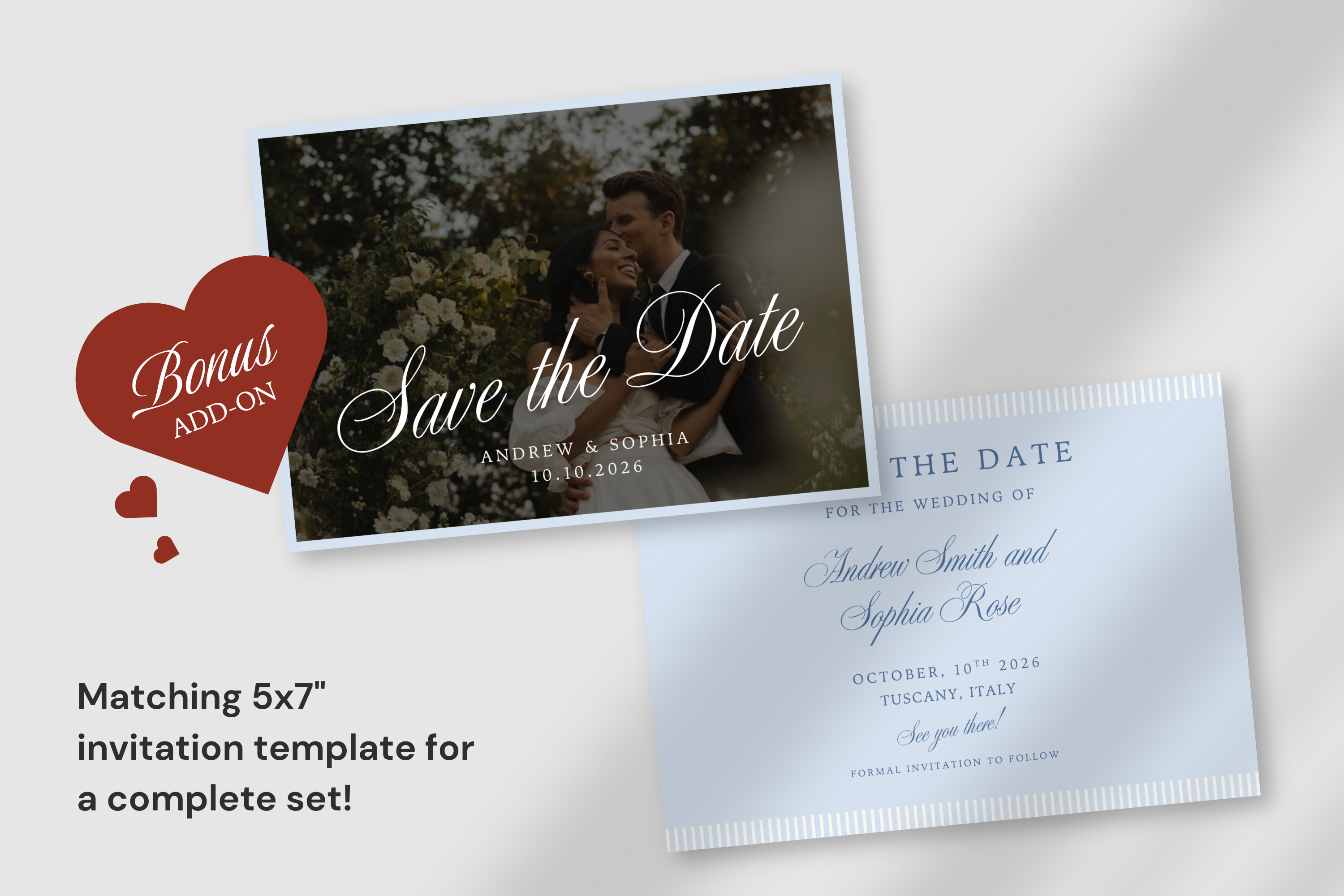 Dusty Blue Old Money Aesthetic Canva Wedding Website Template with Google RSVP